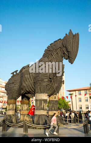 Das Trojanische Pferd, dass in der 'Troy' Film (2004) in Çanakkale, West Region Marmara, Türkei erschienen Stockfoto