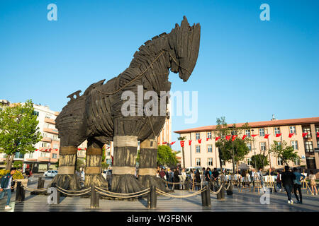 Das Trojanische Pferd, dass in der 'Troy' Film (2004) in Çanakkale, West Region Marmara, Türkei erschienen Stockfoto