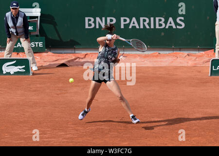 Ajla Tomljanovic aus Australien während der 8.Tag der French Open am 28. Mai 2019 in Paris, Frankreich Stockfoto