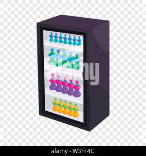 Kühlschrank mit Erfrischungen trinkt Symbol Cartoon-Stil Stock Vektor