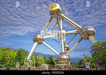 Brüssel Atomium, errichtet für die Weltausstellung 1958 in Brüssel, Belgien. Stockfoto