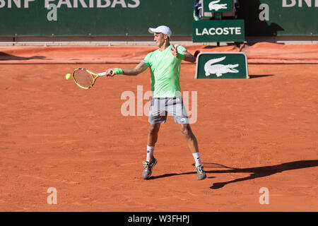 Antoine Hoang aus Frankreich während des 12.Tag der French Open am 1. Juni 2019 in Paris, Frankreich Stockfoto