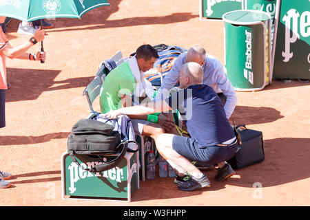 Antoine Hoang aus Frankreich während des 12.Tag der French Open am 1. Juni 2019 in Paris, Frankreich Stockfoto