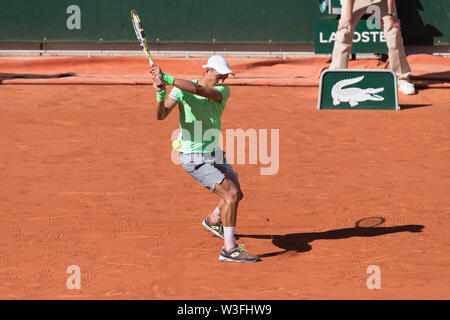 Antoine Hoang aus Frankreich während des 12.Tag der French Open am 1. Juni 2019 in Paris, Frankreich Stockfoto