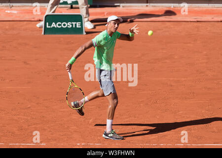 Antoine Hoang aus Frankreich während des 12.Tag der French Open am 1. Juni 2019 in Paris, Frankreich Stockfoto