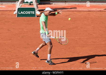 Antoine Hoang aus Frankreich während des 12.Tag der French Open am 1. Juni 2019 in Paris, Frankreich Stockfoto