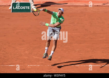 Antoine Hoang aus Frankreich während des 12.Tag der French Open am 1. Juni 2019 in Paris, Frankreich Stockfoto