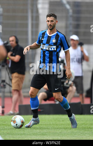 Roberto Gagliardini (Inter) während der italienischen Freundschaftsspiel erie eine "Übereinstimmung zwischen Lugano 1-2 Inter zu Cornaredo Stadion am 14 Juli, 2019 in Lugano, Schweiz. (Foto von Maurizio Borsari/LBA) Stockfoto