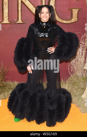 London, Großbritannien. 14. Juli, 2019. London, Großbritannien. Rosalia die Europäische Premiere von König der Löwen gehalten im Odeon Leicester Square, London am Sonntag, den 14. Juli 2019 Ref: LMK 392 - J 5174-150719 Vivienne Vincent / Sehenswürdigkeit Medien. . Credit: LMK MEDIA/Alamy leben Nachrichten Stockfoto