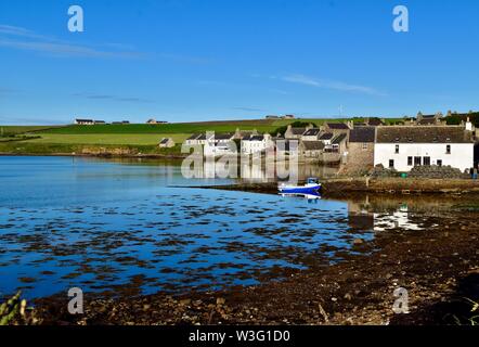 Die Stadt St. Margaret's Hope auf der South Ronaldsay. Stockfoto