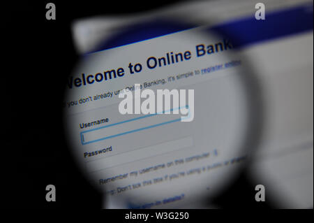 Der Anmeldebildschirm auf dem Halifax online banking Stockfoto