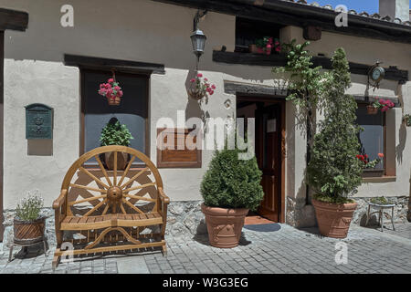 Eine charmante Stadt Spaniens ist die Stadt von Covarrubias in der Provinz von Burgos, seine Häuser, Straßen und Geschichte erklärt es Gut von kulturellem Interesse. Stockfoto