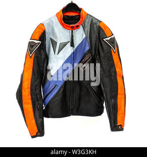 Evolution TS leder Motorrad Jacke aus um das Jahr 2000 von den italienischen Hersteller Dainese Stockfoto