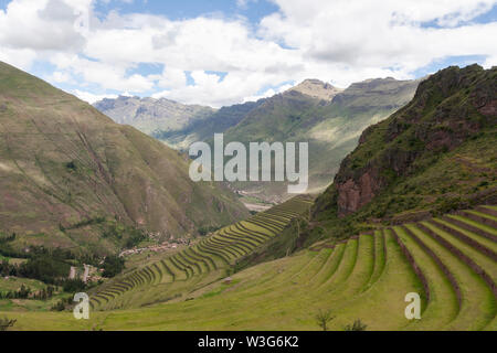 Erntegut Terrassen in Peru Stockfoto