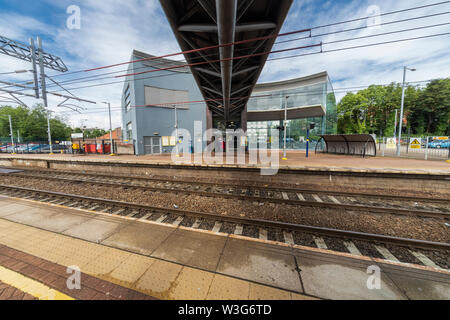 Merseyrail ist eine teilweise unterirdische S-Bahn und Zug die Firma, Liverpool und die umliegenden Liverpool City Region Stockfoto