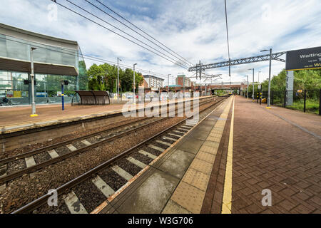 Merseyrail ist eine teilweise unterirdische S-Bahn und Zug die Firma, Liverpool und die umliegenden Liverpool City Region Stockfoto