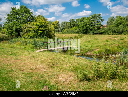 Naturschutzgebiet umliegenden Forge Mill und Bordesley Abbey in Redditch, Worcestershire. Stockfoto