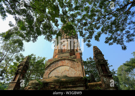 Dem achtzehnten Jahrhundert Tempel, Sonarang/Tempel, an Sonarang Dorf im Tongibari Upazila in Munshiganj, Bangladesch. Stockfoto