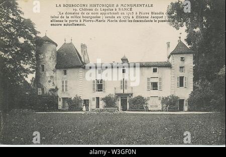 Château de Sancé dit Château Lapalus (vue de Face). Stockfoto