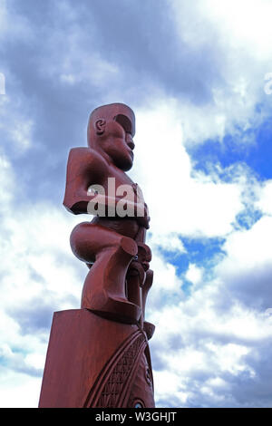 Kompass zentrale Stein von den Maori in Neuseeland Stockfoto