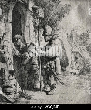 Die Rattenfänger von Rembrandt van Rijn, 1632 Stockfoto