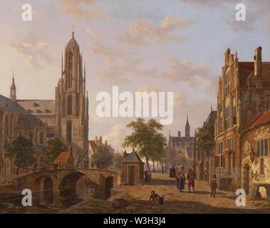 Blick auf die Stadt von Bartholomeus Johannes van Hove Rijksdienst voor het Cultureel Erfgoed B 60. Stockfoto