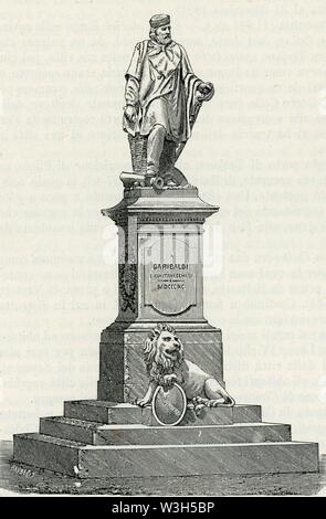 Civitavecchia Monumento a Giuseppe Garibaldi. Stockfoto