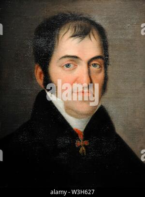 Fernando VII (1784-1833). Rey de España (1808-1833). Retrato del Monarca atríbuido ein Francisco Lacoma y Fontanet (1784-1849). Museo del Romanticismo. Madrid. España. Stockfoto