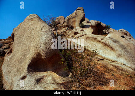 Ston Felsbrocken Felsen - IDAR Hügel Viertel Sabarkantha Gujarat Indien Stockfoto