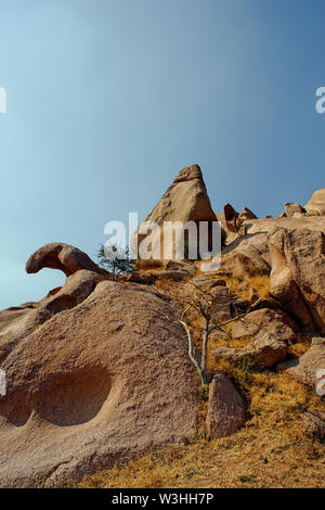 Ston Felsbrocken Felsen - IDAR Hügel Viertel Sabarkantha Gujarat Indien Stockfoto