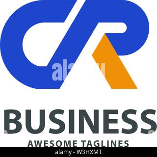 Kreative strong initial CR logo Vektor Konzept Stock Vektor