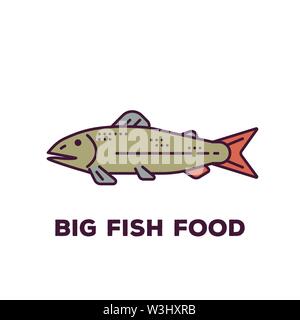 Fisch Linie Vektor Stock Vektor