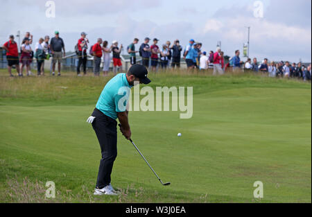 In Italien Francesco Molinari auf der 2. Während der Vorschau Tag drei der Open Championship 2019 im Royal Portrush Golf Club. Stockfoto