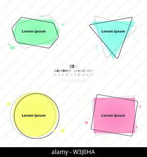 Abstrakte Banner bunte Template Design. Verwenden Sie für Banner Design, Artwork, Schlagzeile, Farbe Thema. illustration Vector EPS 10. Stock Vektor