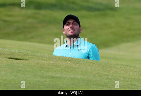 In Italien Francesco Molinari auf der 2. Während der Vorschau Tag drei der Open Championship 2019 im Royal Portrush Golf Club. Stockfoto