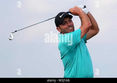 In Italien Francesco Molinari auf der 2. Während der Vorschau Tag drei der Open Championship 2019 im Royal Portrush Golf Club. Stockfoto