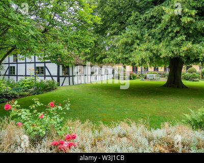 Traditionelles Haus auf der Insel Lyoe in der dänischen Inselgruppe in der Nähe von Fünen, Dänemark Stockfoto