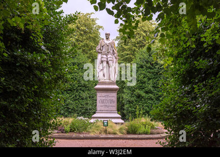 Die Statue von Richard der 2 Marquis von Westminster in Grosvenor Park, Chester. Stockfoto