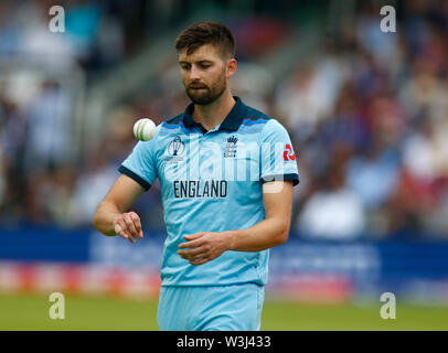 LONDON, ENGLAND. Juli 14: Markierung Holz von England während der ICC Cricket World Cup Finale zwischen England und Neuseeland an Cricket Ground, die der Herr Jun Stockfoto