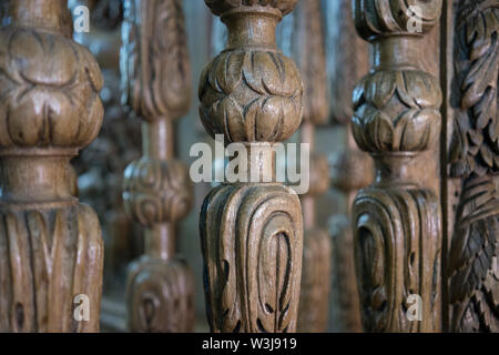 Frankreich - LE MOUTIER D'AHUN CREUSE ORT CLUNISIEN-X JAHRHUNDERT römische und gotische Kirche IM LIMOUSIN - HOLZ ARBEIT VON SIMON BAUER IM XVIII. Jahrhundert - SAINT ROCH Statue von CHALUMEAU UND MARSALLON 1997 - FRANZÖSISCHE GESCHICHTE UND ARCHITEKTUR - Kirche - ABTEI VON CLUNY UM © Frédéric BEAUMONT Stockfoto