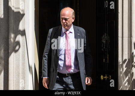 London, Großbritannien. 16. Juli, 2019. Chris Grayling MP, der Staatssekretär für Verkehr, Blätter 10 Downing Street nach einer Kabinettssitzung. Credit: Mark Kerrison/Alamy leben Nachrichten Stockfoto
