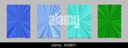 Psychedelic abstract Sun burst stripe Broschüre Hintergrund Vorlage festlegen - Vektor Schreibwaren Designs Stock Vektor