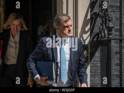 Downing Street, London, UK. 16. Juli 2019. Julian Smith, Chief Whip Blätter Downing Street nach der wöchentlichen Kabinettssitzung. Credit: Malcolm Park/Alamy Leben Nachrichten. Stockfoto