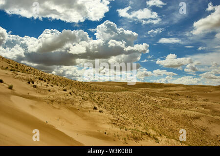 Der Mongolei. Sands Mongol Els, Sand dune Wüste, sonnigen Tag Stockfoto