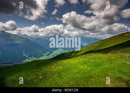 Bramberg am Wildkogel, Österreich. 16. Juli, 2019. BRAMBERG AM WILDKOGEL, 16-07-2019, Ajax in Österreich. Vor der Saison 2019-2020. Mountain detail. Credit: Pro Schüsse/Alamy leben Nachrichten Stockfoto