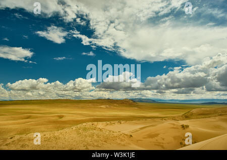 Der Mongolei. Sands Mongol Els, Sand dune Wüste, sonnigen Tag Stockfoto