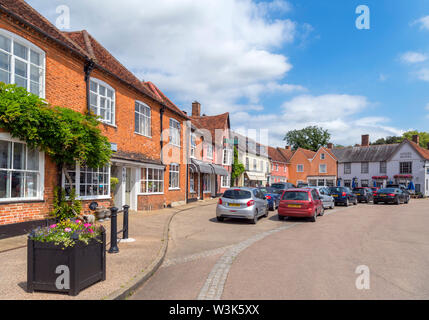 Der Marktplatz, Lavenham, Suffolk, England, Großbritannien Stockfoto