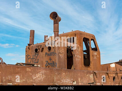 Moynak Schiff Friedhof, Moynaq, Usbekistan Stockfoto