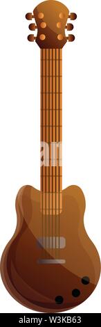 Braun e-gitarre Symbol. Cartoon von Braun e-gitarre Vektor Symbol für Web Design auf weißem Hintergrund Stock Vektor