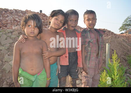 Arme kind Arbeitnehmer Stockfoto